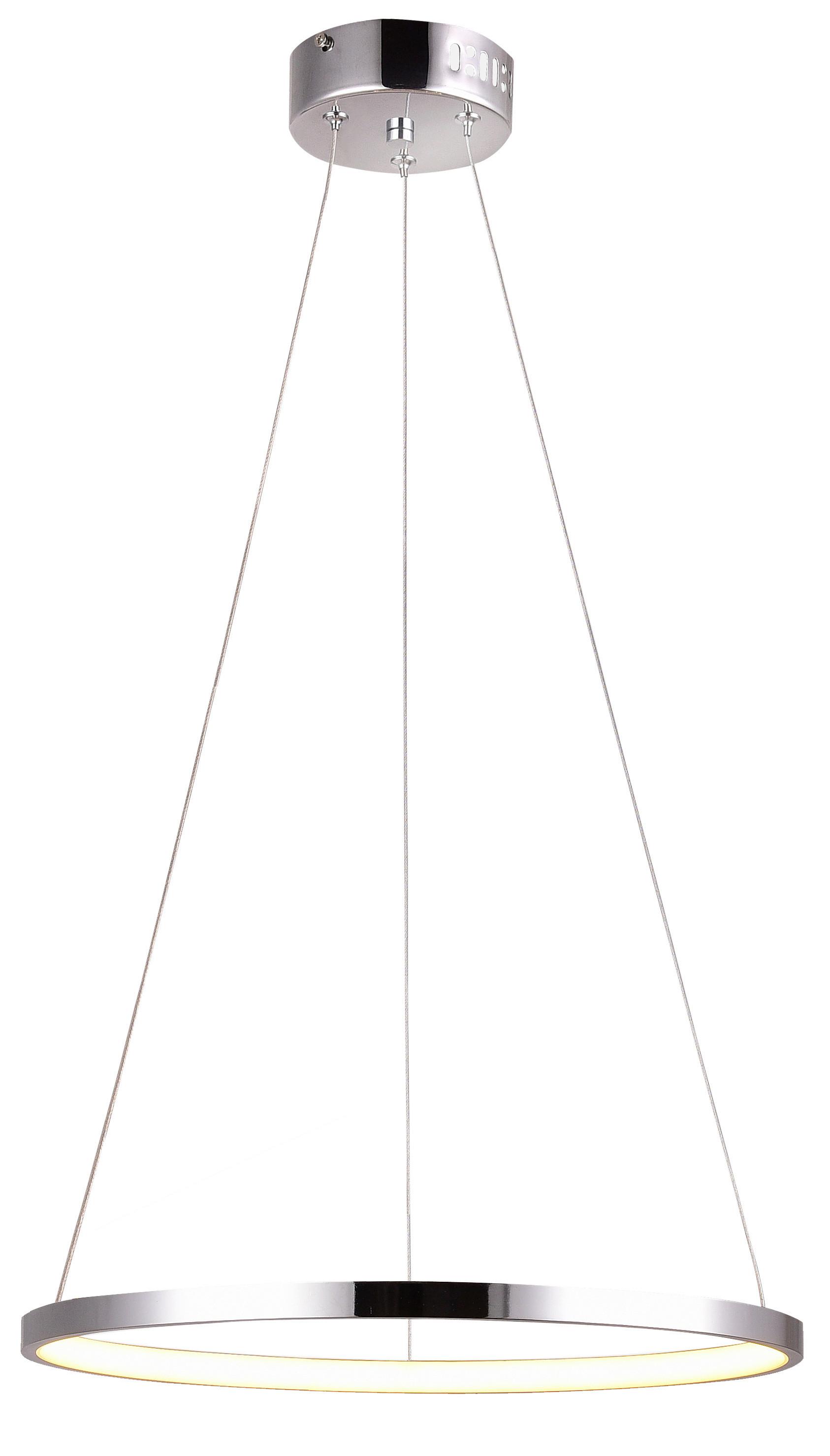 LED-Pendelleuchte 31-64646 Lune - Chromfarben, Design, Metall (40/40/100cm)