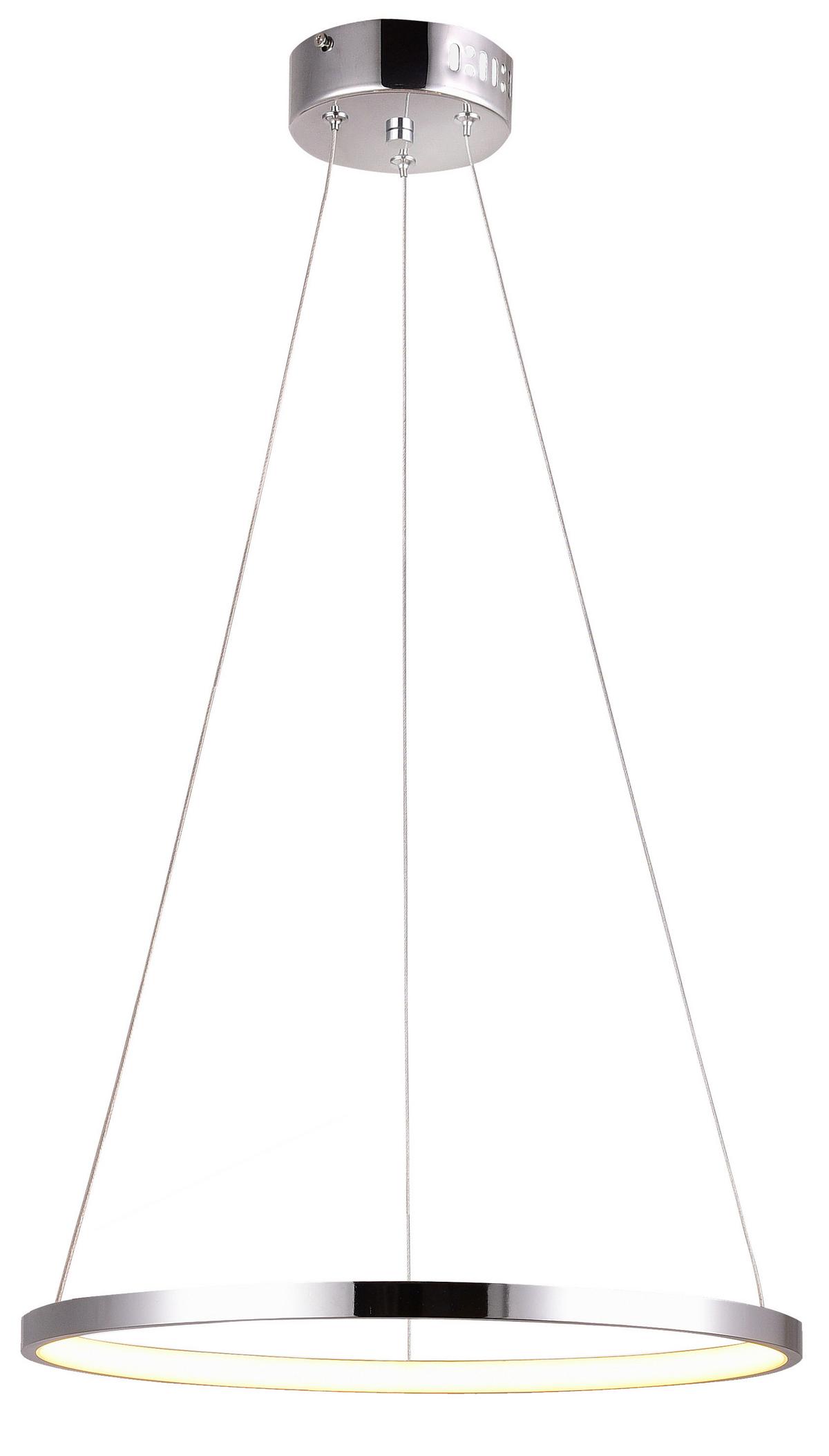 LED-Pendelleuchte 31-64646 Lune - Chromfarben, Design, Metall (40/40/100cm)