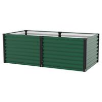 Hochbeet Stahl Linus 96,2x63x187,7 cm Dunkelgrün - Dunkelgrün/Schwarz, Basics, Metall (96,2/63/187,7cm)