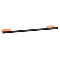 Držák na ručníky TURBO-LOC -SB- - černá/přírodní barvy, Moderní, kov/dřevo (60/4,5/7cm) - Mömax