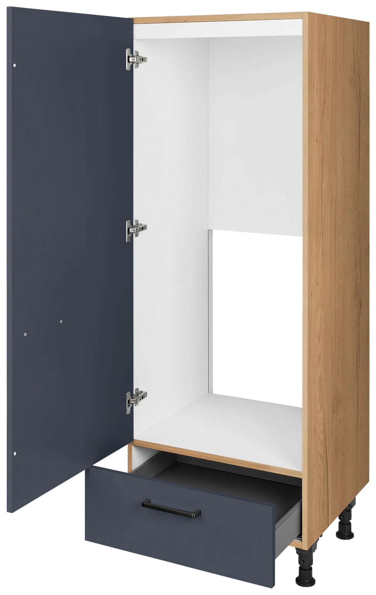 Geräteumbauschrank Easytouch - Blau/Eichefarben, MODERN, Holzwerkstoff (60/168/58cm) - Nobilia