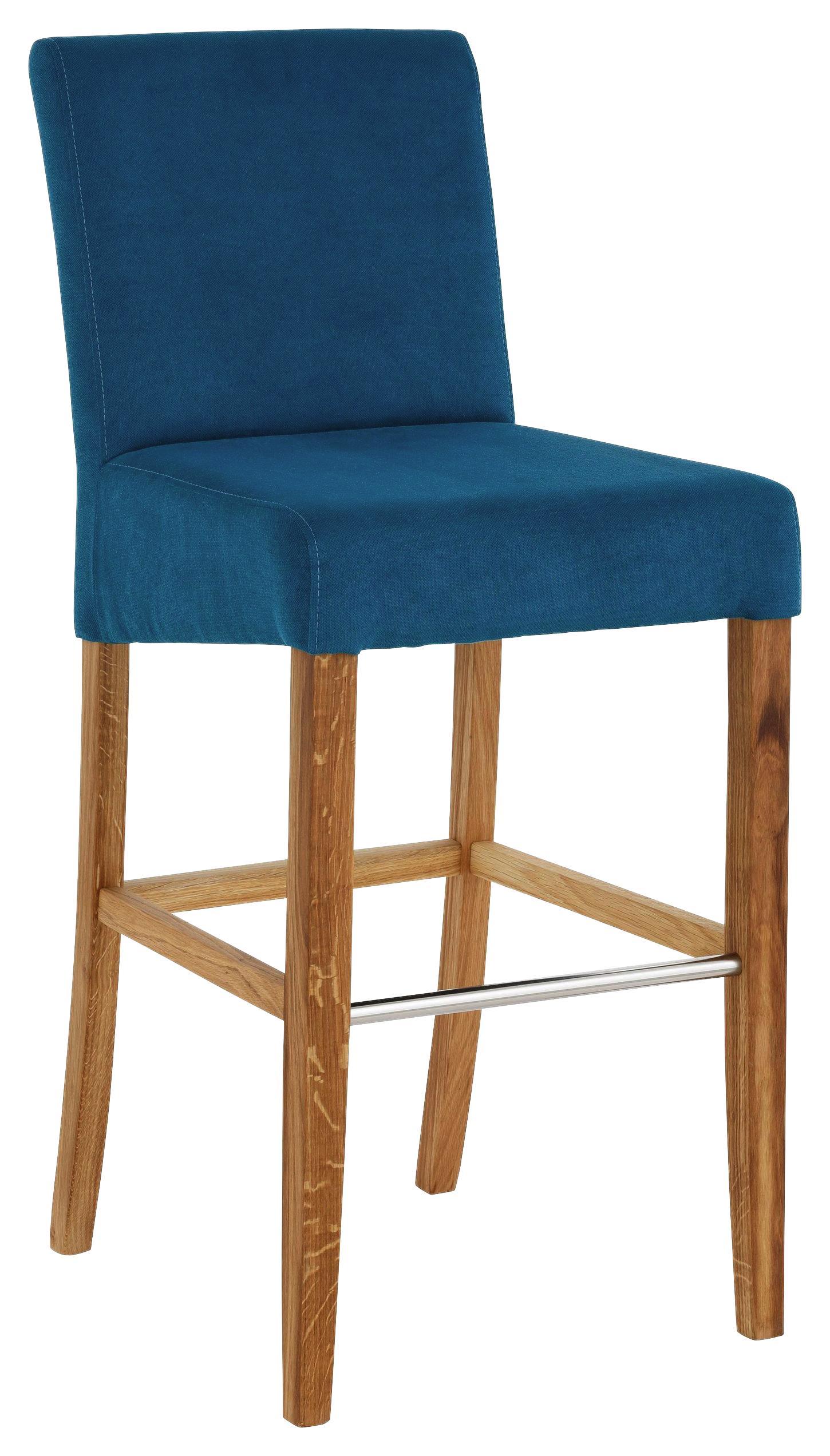 Barhocker Teri II Blau - Blau, MODERN, Holz/Textil (48/114/59cm)