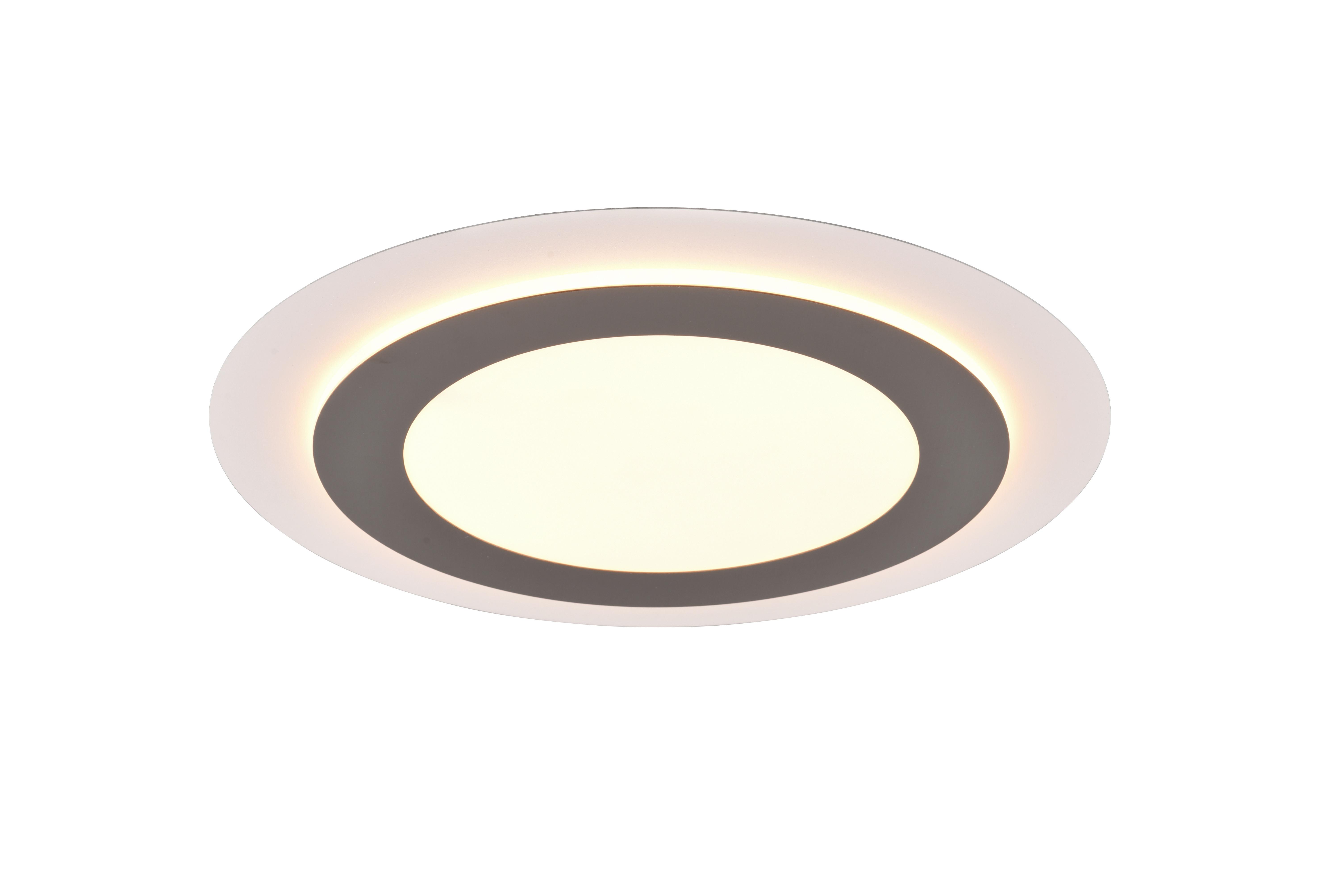LED-Deckenleuchte 641519207 Morgan - Weiß/Nickelfarben, Basics, Metall (45/4,2cm) - Trio Leuchten