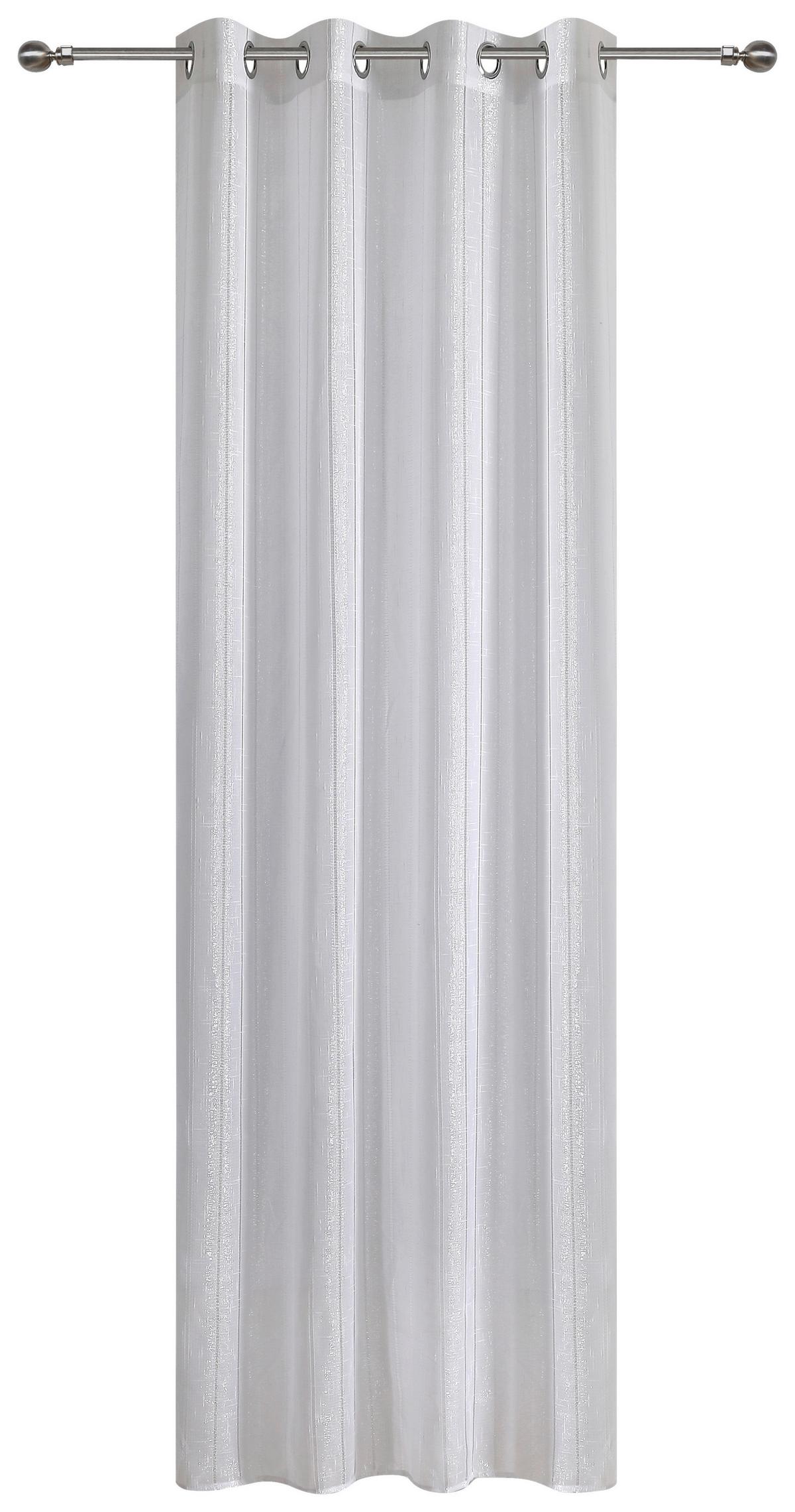 Vorhang Mit Ösen Paloma 140x245 cm Weiß - Weiß, MODERN, Textil (140/245cm) - Luca Bessoni