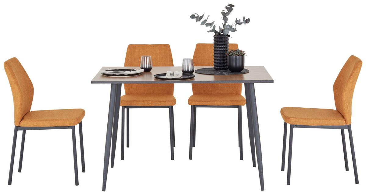 Esstisch Tom 120x76x80 Cm Naturfarben/schwarz - Schwarz/Naturfarben, KONVENTIONELL, Holzwerkstoff/Metall (120/76/80cm)