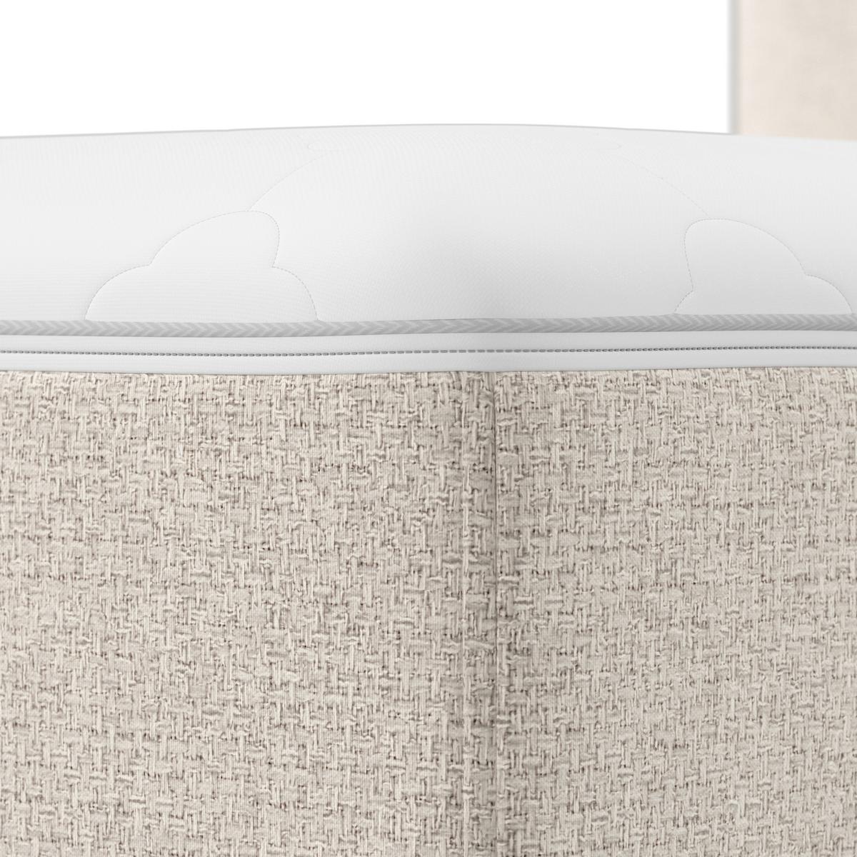 Boxspringová postel MARCO 140x200, béžová - černá/krémová, Moderní, dřevo/textil (140/200cm) - Bessagi Home
