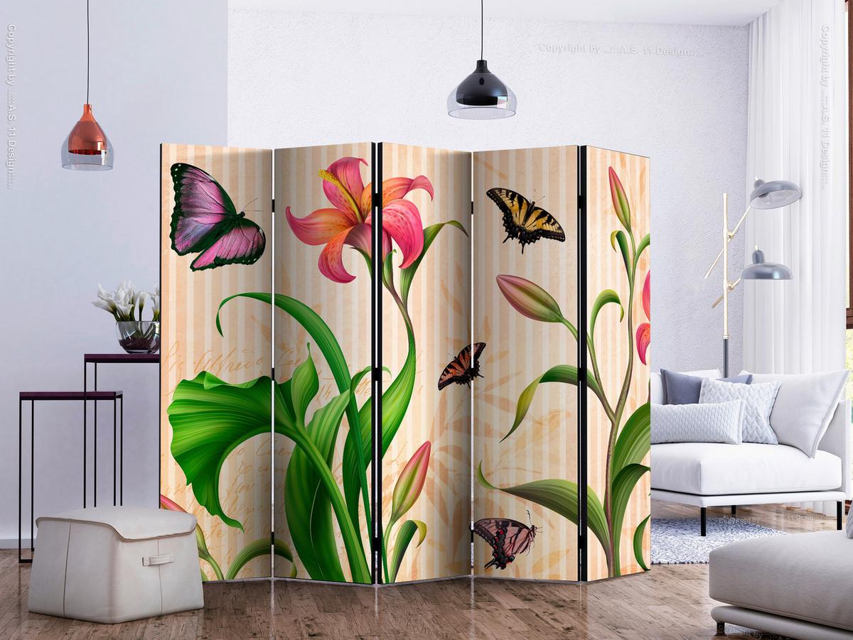 Paravent Multicolor B: 225 cm - Multicolor, Basics, Holz/Textil (225/172/3cm) - artgeist