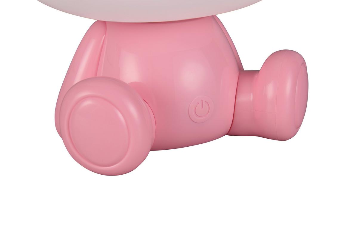 LED-Tischleuchte Cutie Weiß Pink B: 19 cm - Pink/Weiß, LIFESTYLE, Kunststoff (21/19/25,5cm)