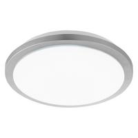Led-deckenleuchte Competa-st Ø 34,5 Cm 4-Fach Schaltbar - Silberfarben/Weiß, Basics, Kunststoff/Metall (34,5/8,5cm) - Eglo