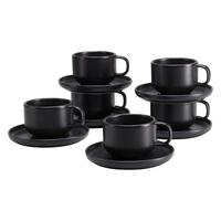 TASSENSET 25257 UNO SCHWARZ KAFFEETASSEN - Schwarz, Basics, Keramik (240ml) - Creatable
