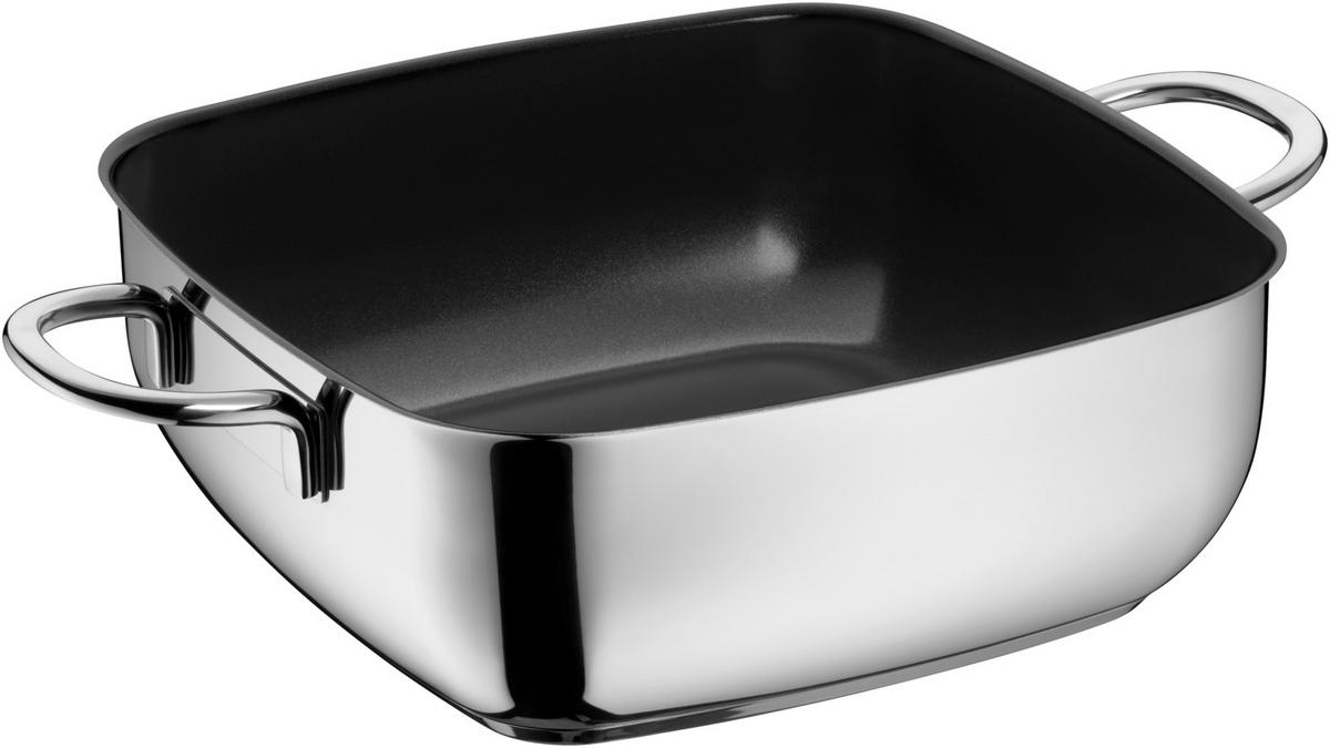 Silit Schmorpfanne D/H: 29/10 cm Edelstahl mit Deckel - Edelstahlfarben, KONVENTIONELL, Glas/Metall (29/10/29cm) - Silit