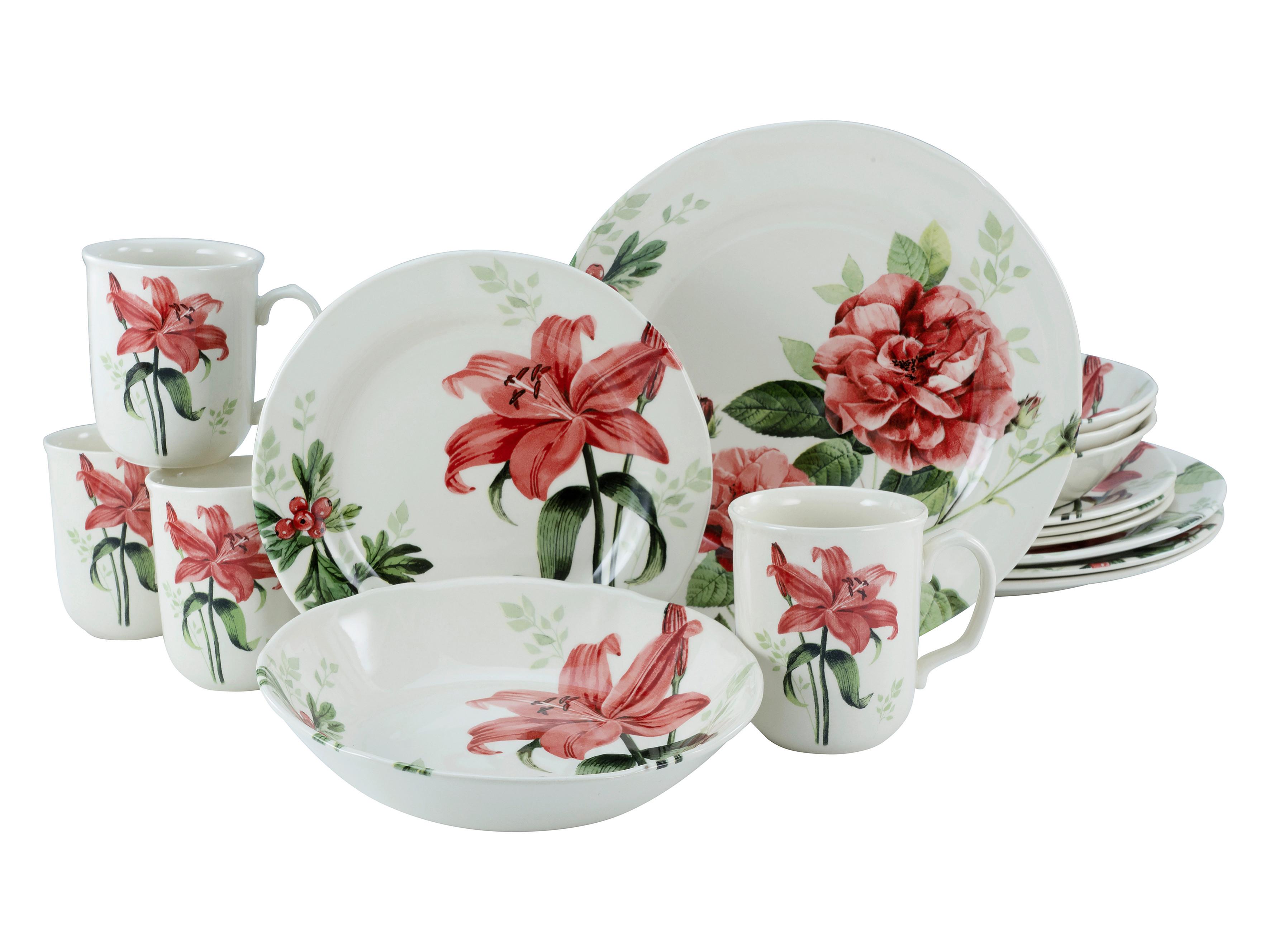 Kombiservice Keramik 4 Personen Geschirr Set - Multicolor, Keramik - Creatable