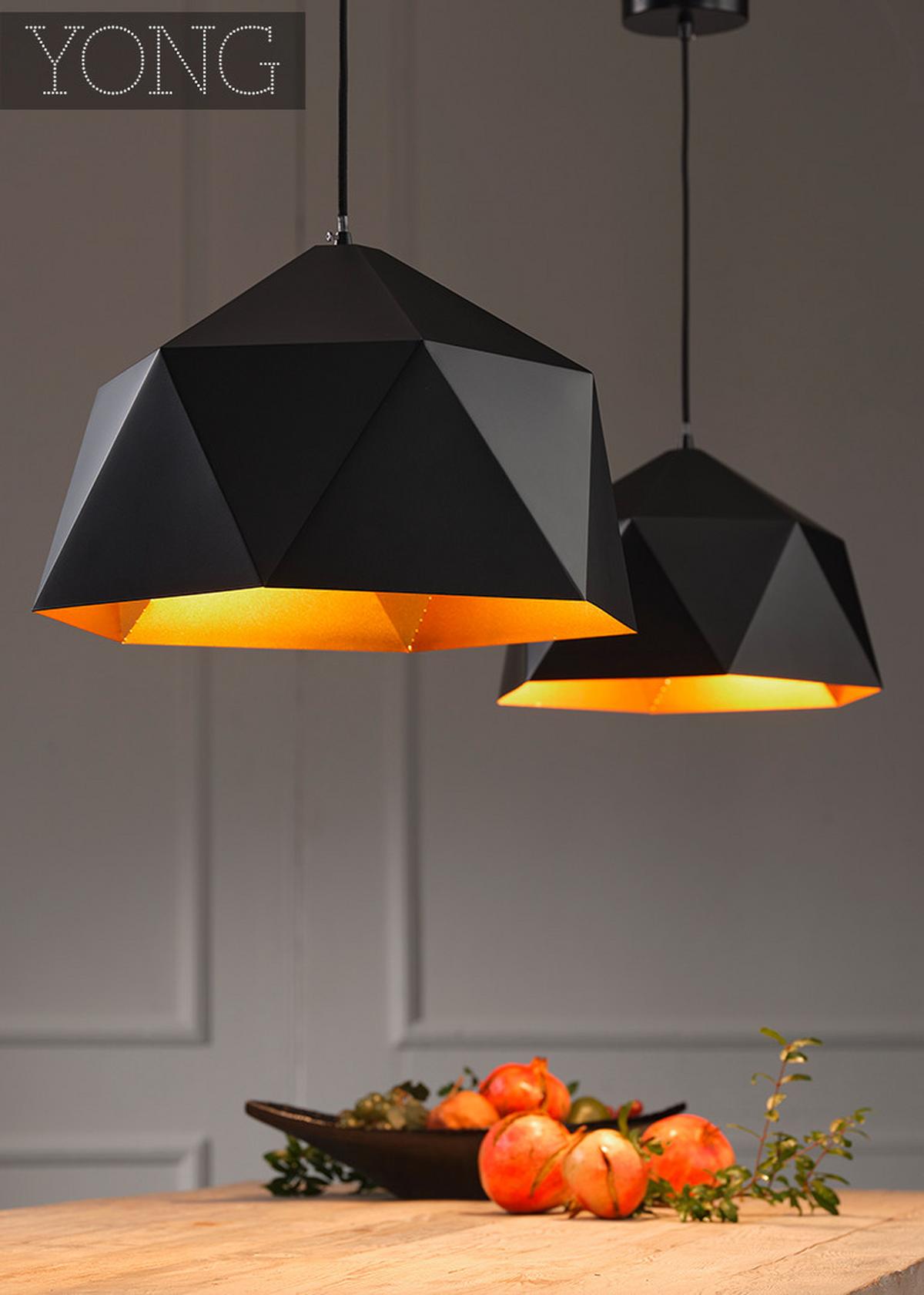 Hängeleuchte 5010/Sm - Goldfarben/Schwarz, Design, Metall (46/120cm)