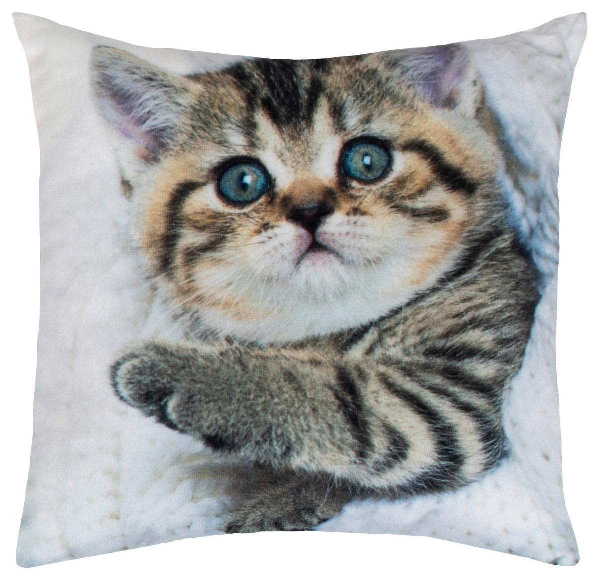 Zierkissen Timi 25x25 Cm Polyester Multicolor - Schwarz/Braun, KONVENTIONELL, Textil (25/25cm) - Ondega
