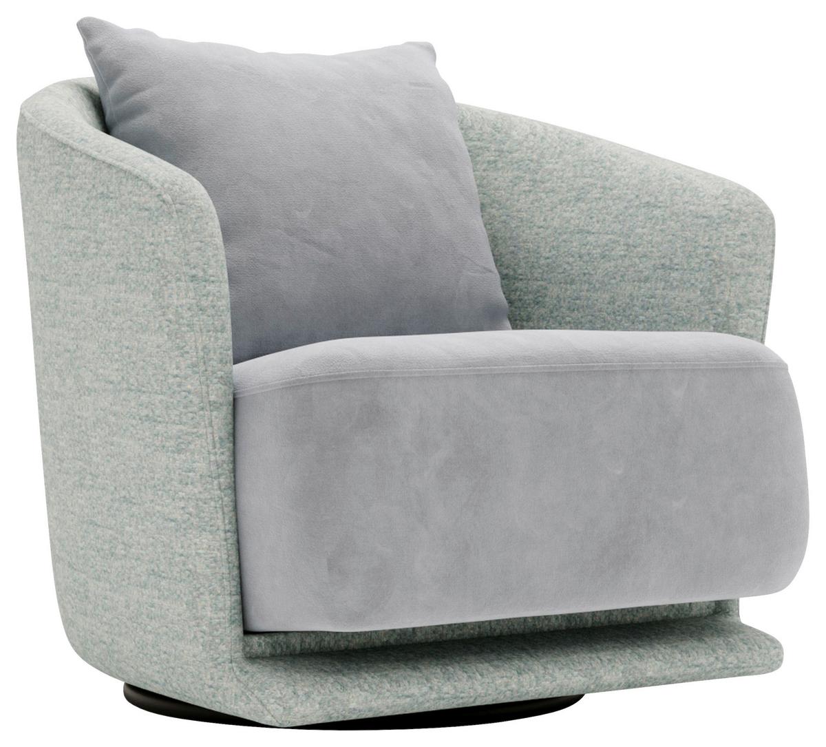 Wish Mintgrün B: 83 Cm - Schwarz/Mintgrün, Design, Textil (83/80/75cm) - Livetastic