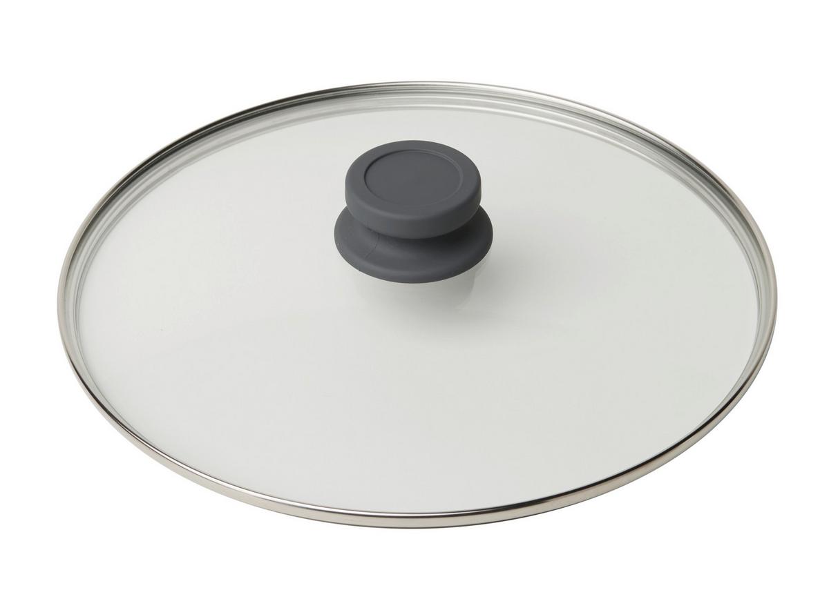 Poklice Basic, Ø: 28cm - šedá/barvy stříbra, Konvenční, kov/plast (28cm) - Mömax