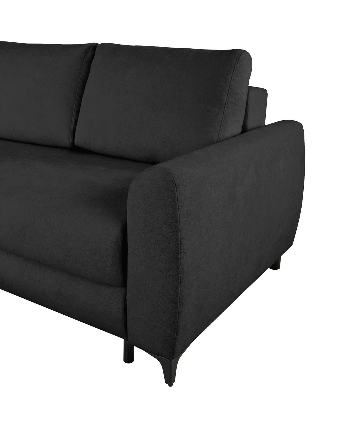 Ecksofa Moli, Anthrazit S: 236x148 cm - Anthrazit/Schwarz, Design, Textil (236/148cm) - MID.YOU