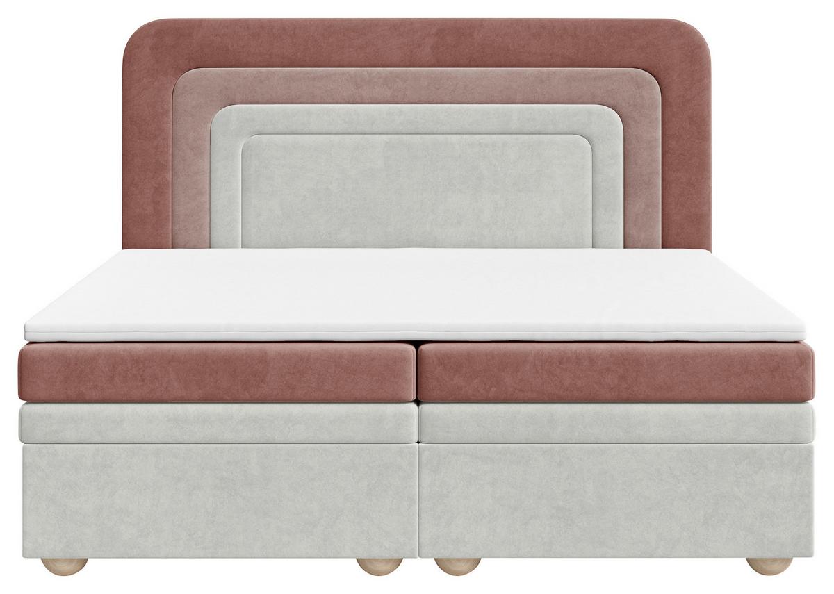 Boxbett Nest Lf: 180x200 Creme/Rosa/Beere - Beere/Creme, MODERN, Holz/Kunststoff (180/200cm) - MID.YOU