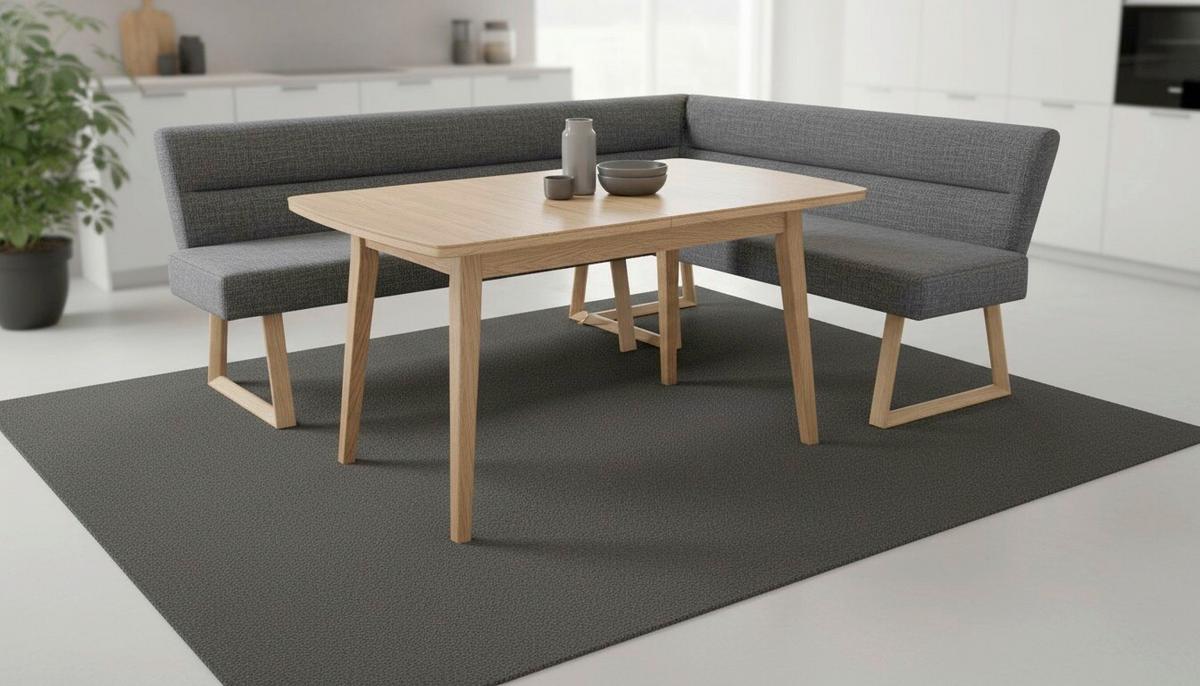 Eckbank Linnea Eichefarben/D-Grau B:162-204cm - Dunkelgrau/Eichefarben, MODERN, Holz/Textil (162-204/82/61cm) - Livetastic