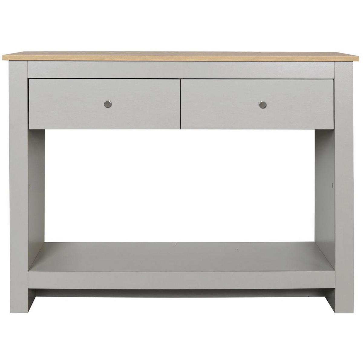 Konsole Emerald Mit Schublade Eiche Grau - Naturfarben, Design, Holzwerkstoff (97/35/76cm) - MID.YOU