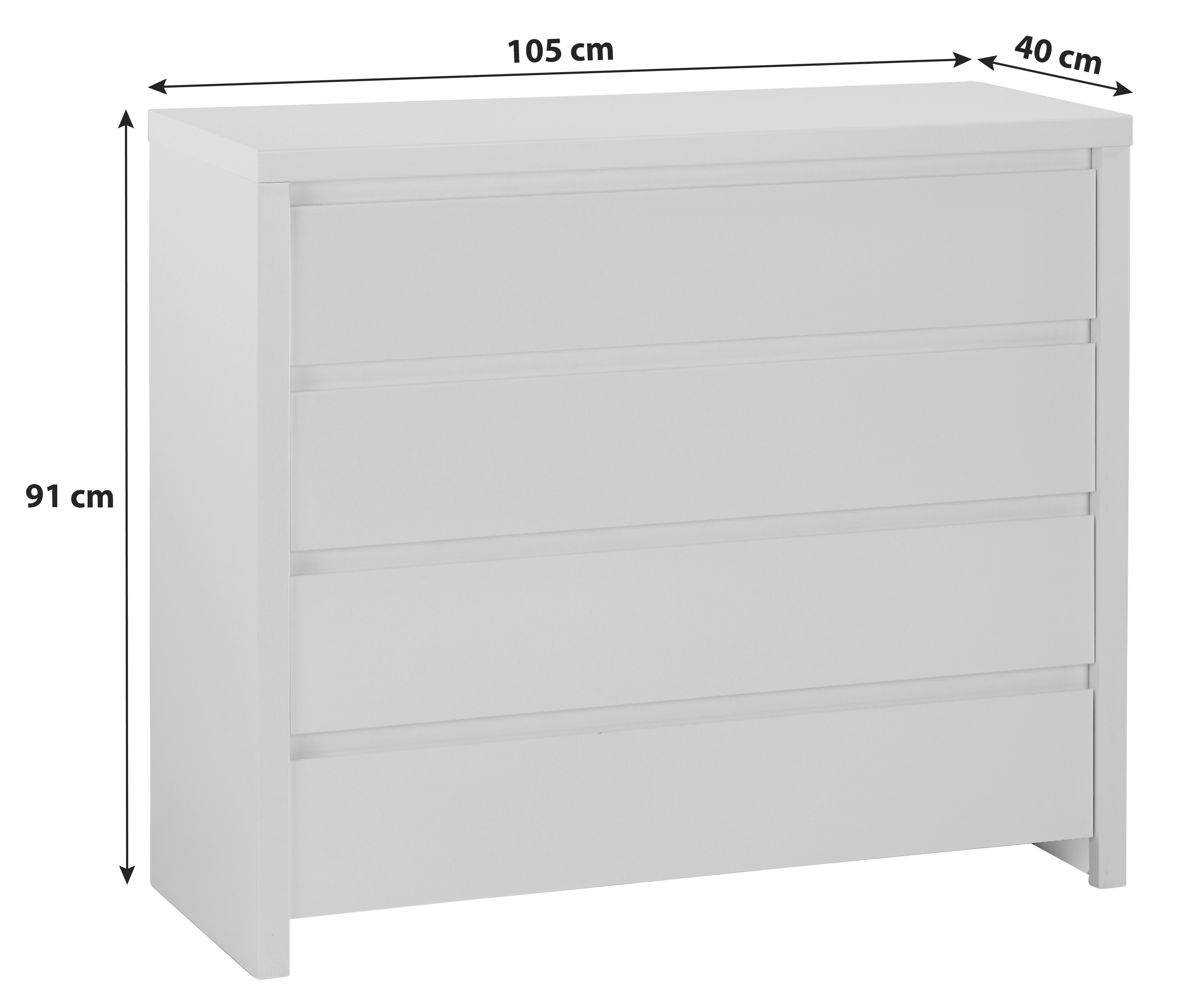 Kommode B: 105 Cm Larios, Graphitfarben/eiche Dekor - Graphitfarben/Eiche Artisan, MODERN, Holzwerkstoff (105/91/40cm)