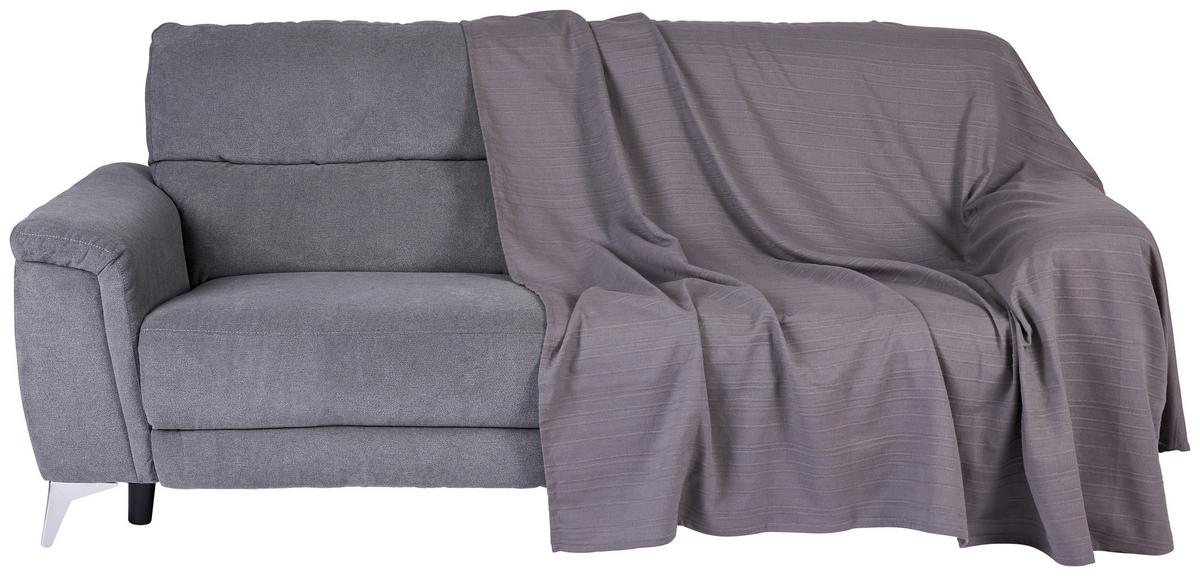 Tagesdecke Michelle 200x200 cm Anthrazit Baumwolle - Anthrazit, KONVENTIONELL, Textil (200/200cm) - Ondega