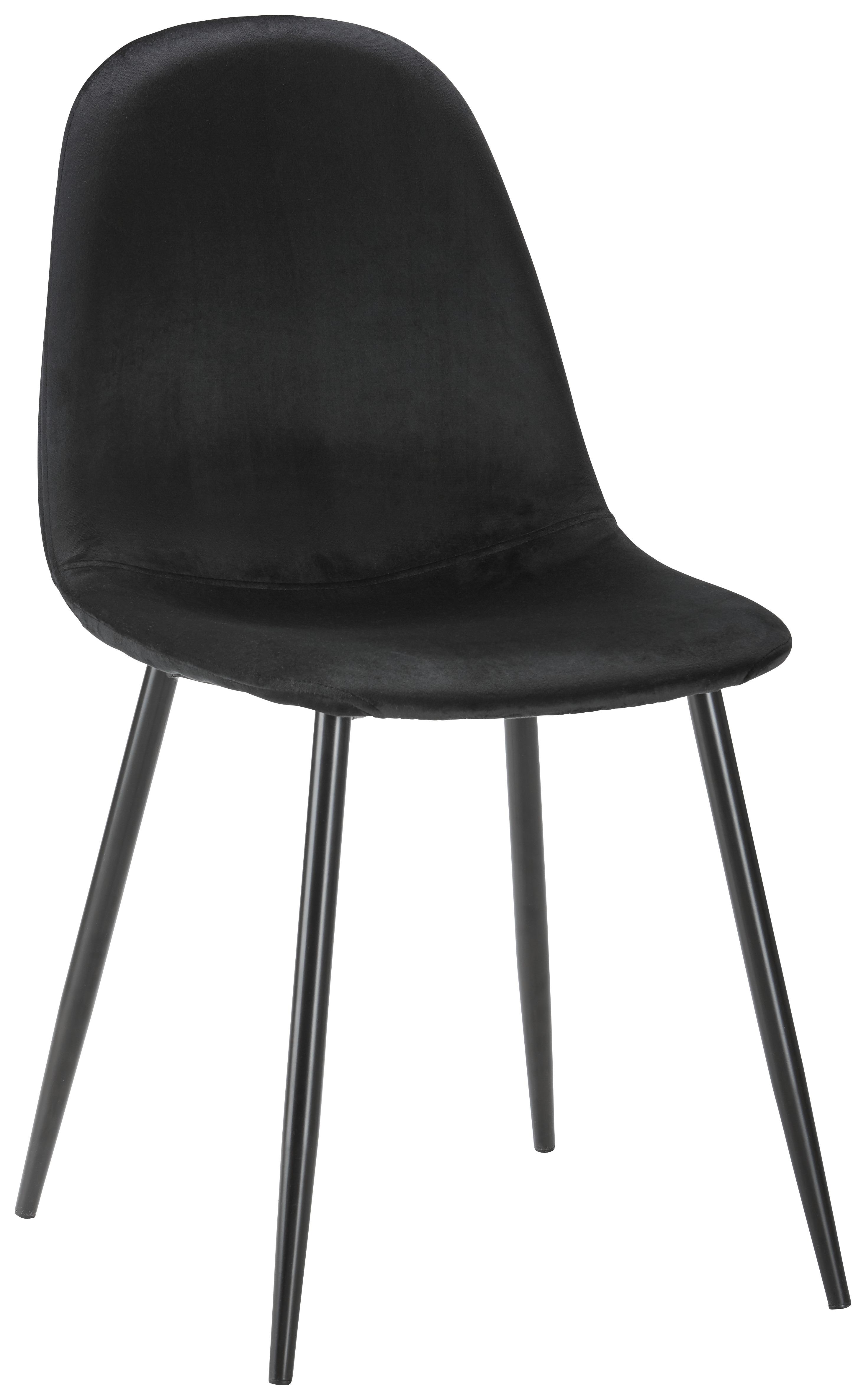 Židle Lio - černá, Moderní, kov/dřevo (43/86/55cm) - Modern Living