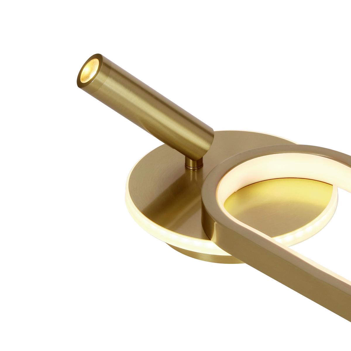 Led-wandleuchte 22-35684 Monet - Goldfarben/Weiß, KONVENTIONELL, Kunststoff/Metall (35/6.5/15cm)