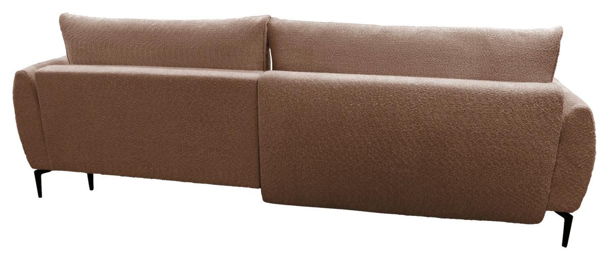 Ecksofa Abriamo Braun 273x204 cm - Creme/Schwarz, Design, Textil (273/204cm) - MID.YOU