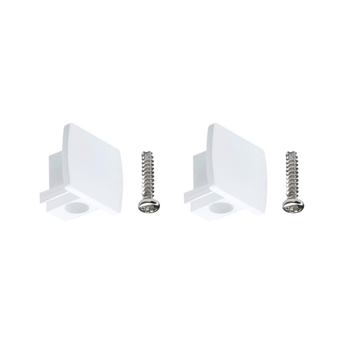 Schiennensystem-Endkappe 95653 Urail Endkappe Sw 2er - Weiß, Basics, Kunststoff (1,3/1,8/2,1cm) - Paulmann