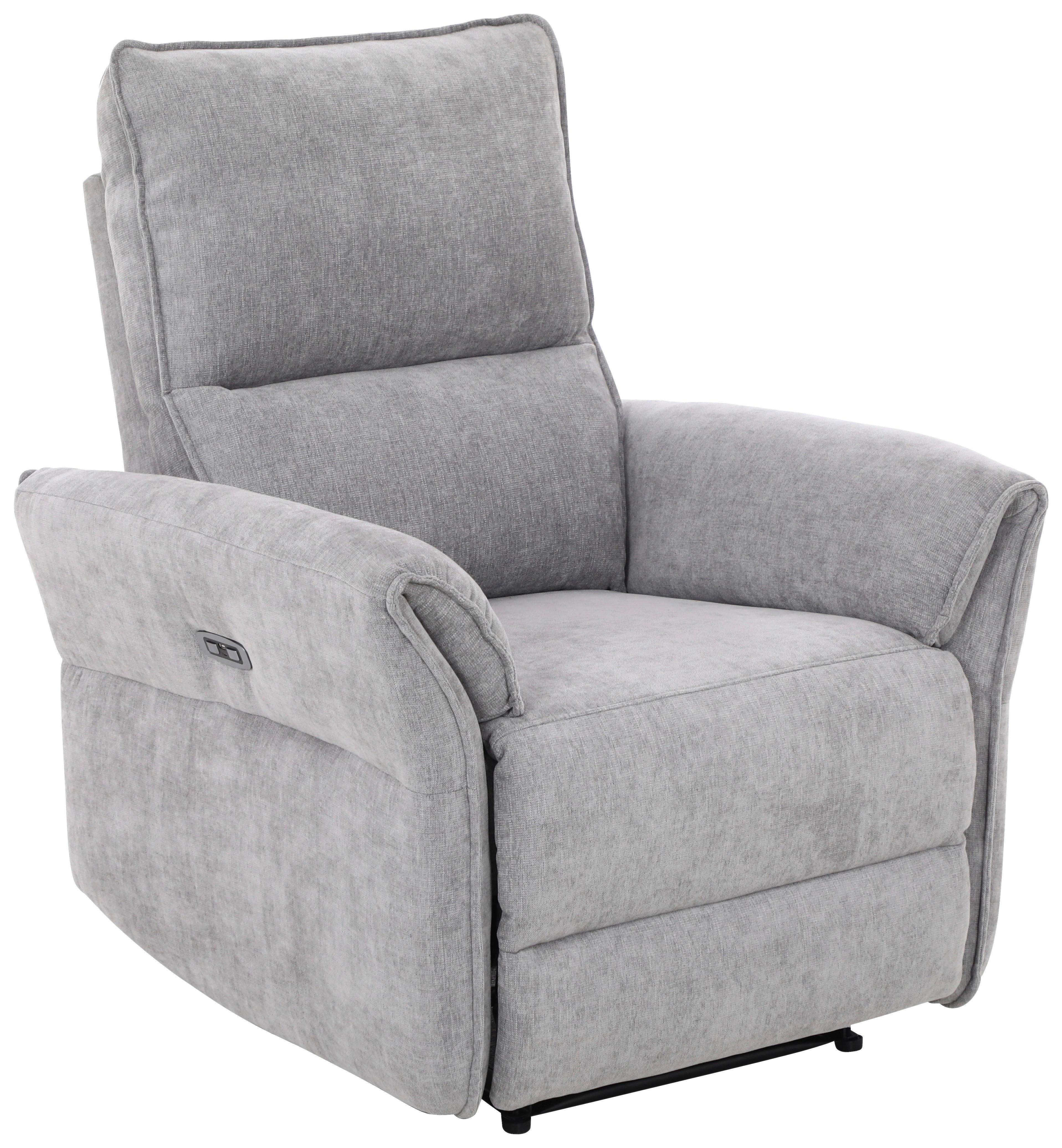 Fernsehsessel Porto - Schwarz/Grau, MODERN, Textil (86/103/92cm) - Livetastic