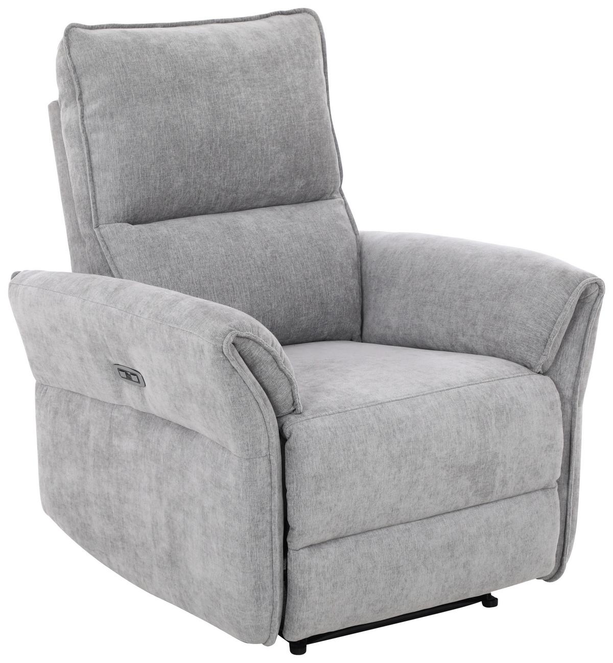 Fernsehsessel Porto - Schwarz/Grau, MODERN, Textil (86/103/92cm) - Livetastic