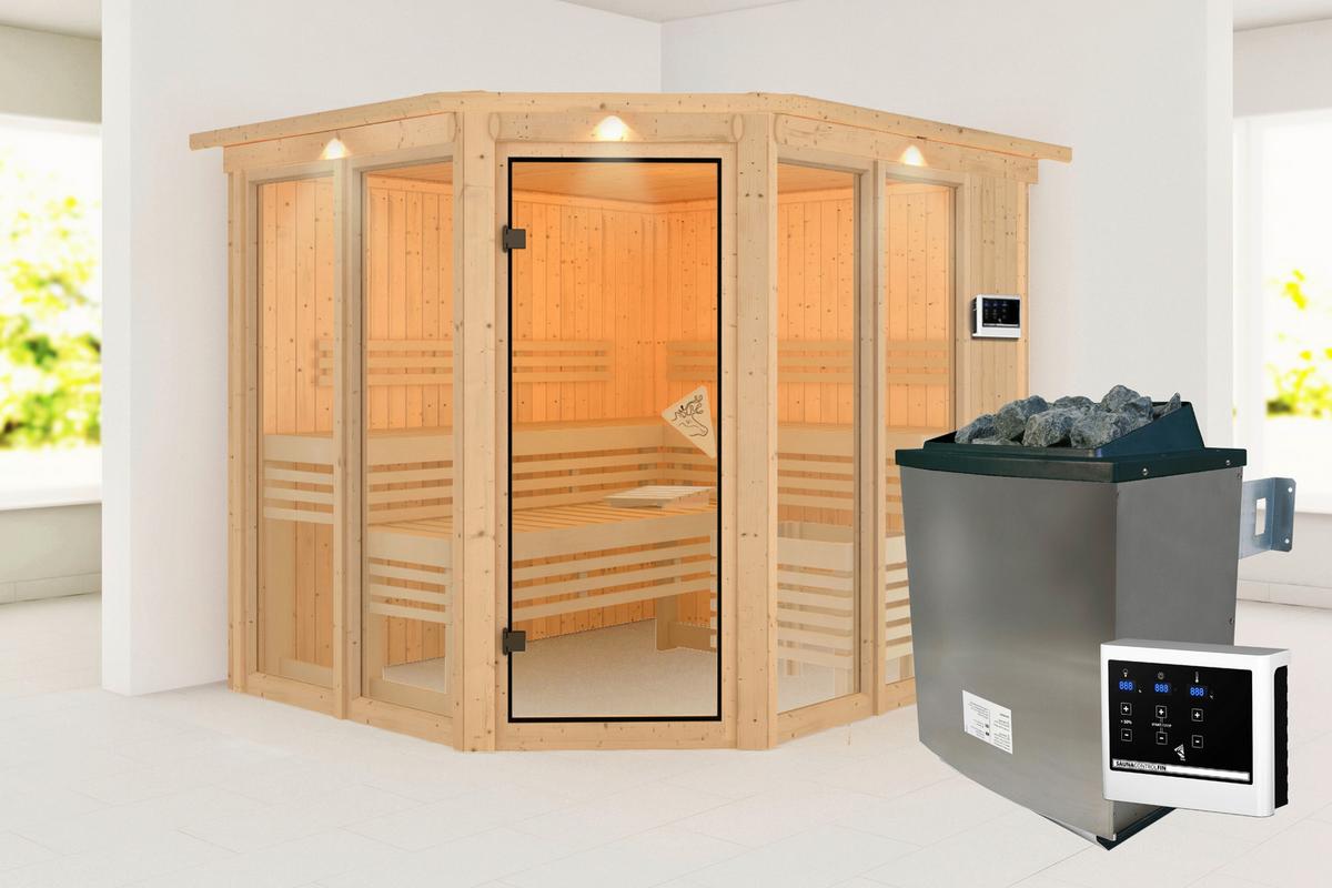 Sauna Kea 2 231/198/202 Cm - Fichtefarben, Basics, Holz (231/198/202cm)