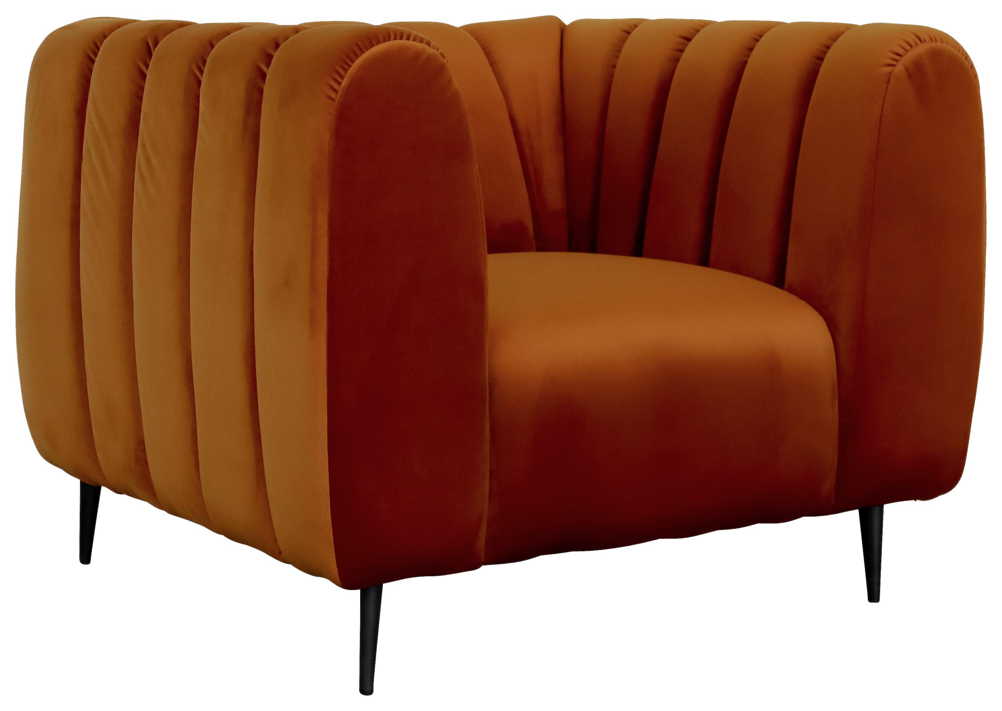 Křeslo Cloud - 1 - oranžová, Moderní, dřevo/textil (105/80/95cm)