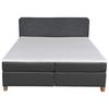 Boxbett Mit Topper Rolf Dunkelgrau 180x200 Cm - Dunkelgrau, Basics, Holzwerkstoff/Textil (180/200cm) - Livetastic