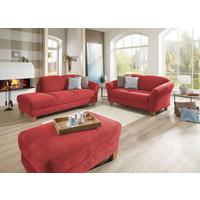 Récamiere Gotland V, Rot B: 194 cm - Rot/Naturfarben, KONVENTIONELL, Textil (194/84/91cm) - Sit & More