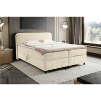 Boxbett mit Topper & Bettkasten 180x200 Viva - Creme/Schwarz, MODERN, Holz/Kunststoff (180/200cm) - MID.YOU