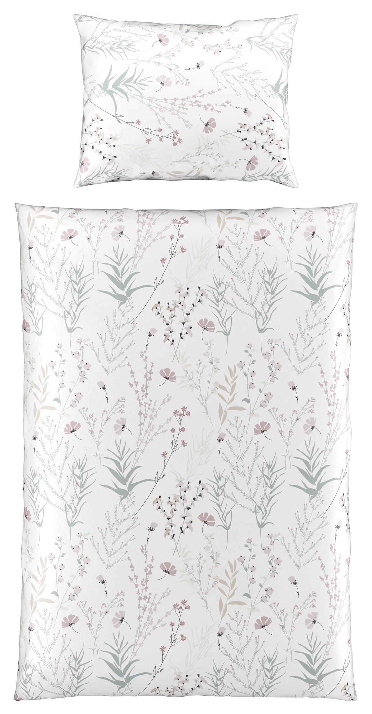 Povlečení Lina, 70/90 140/200cm - bílá, Konvenční, textil (140/200cm) - Mömax