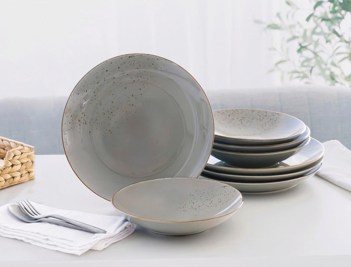 TAFELSERVICE 24972 NATURE COLLECTION STONE - Grau, Basics, Keramik - Creatable