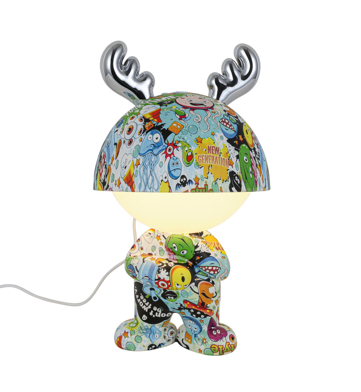 DEKORAČNÍ LED SVÍTIDLO LEA - barvy chromu/vícebarevná, Moderní, kov/plast (17/30cm) - Mömax