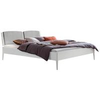 Bett Pistoia, Weiß 140x200 Cm - Hellgrau/Weiß, KONVENTIONELL, Holzwerkstoff/Textil (140/200cm) - Hasena