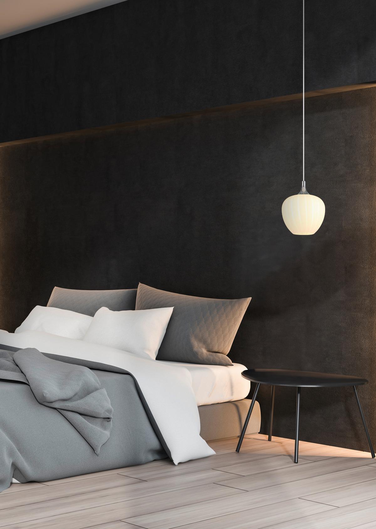 Hängeleuchte 15548hw - Chromfarben/Weiß, KONVENTIONELL, Glas/Metall (24/120cm) - Globo