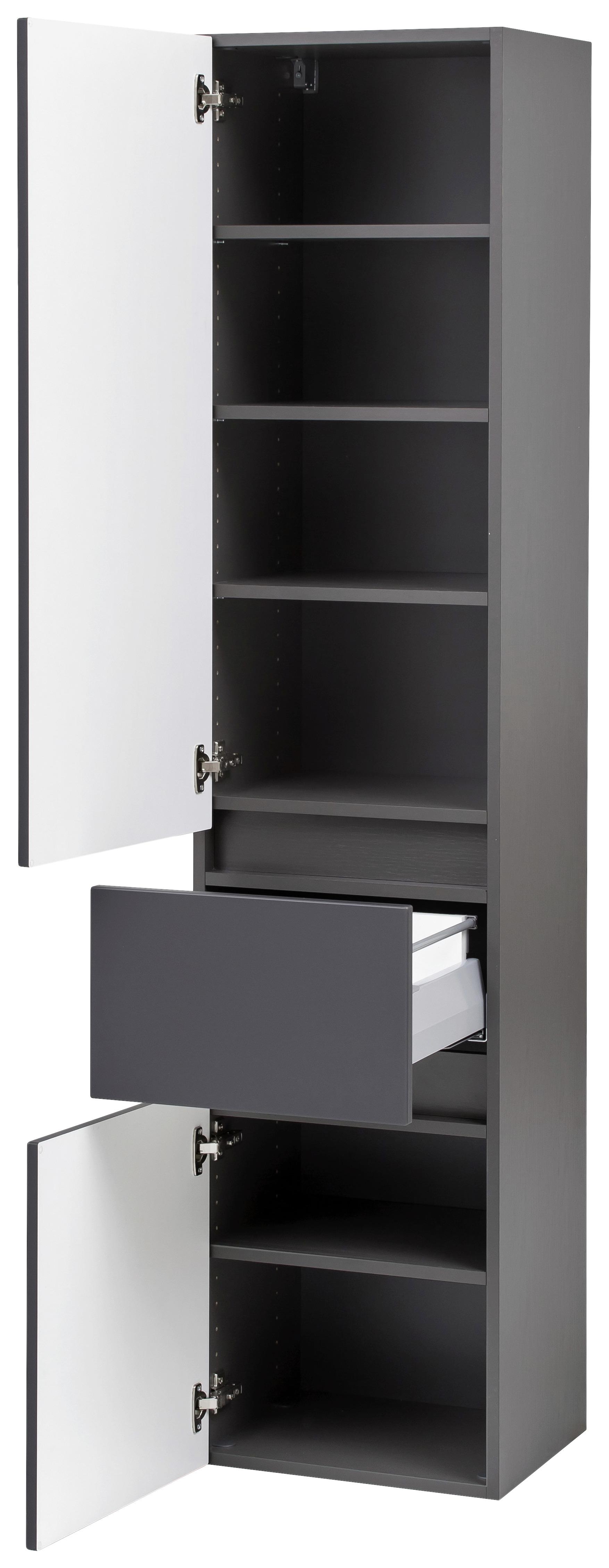 Schwarzer Hängeschrank