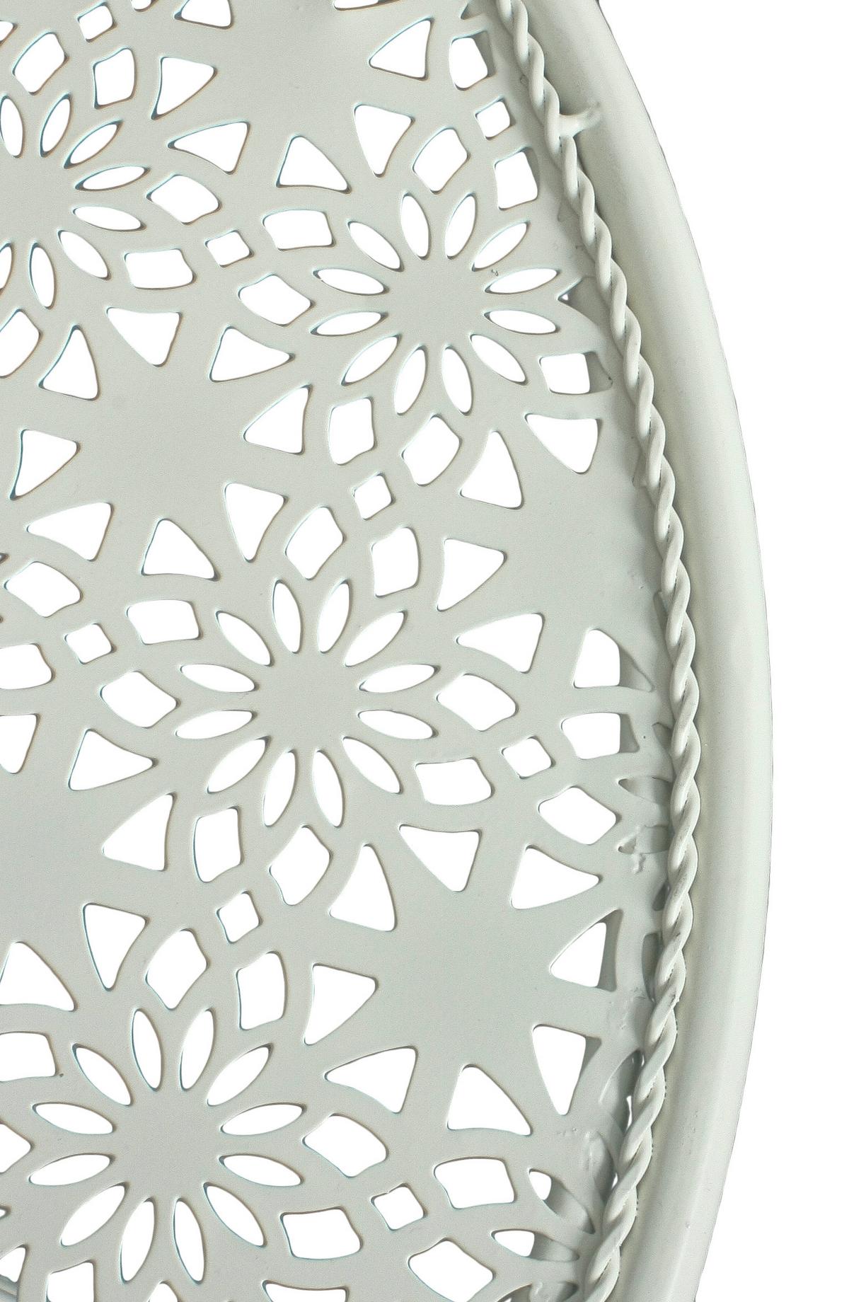 Klappsessel Lascar Eisen/Stahl 2 Stück - Weiß, Basics, Metall (40/93/40cm) - Gardenson