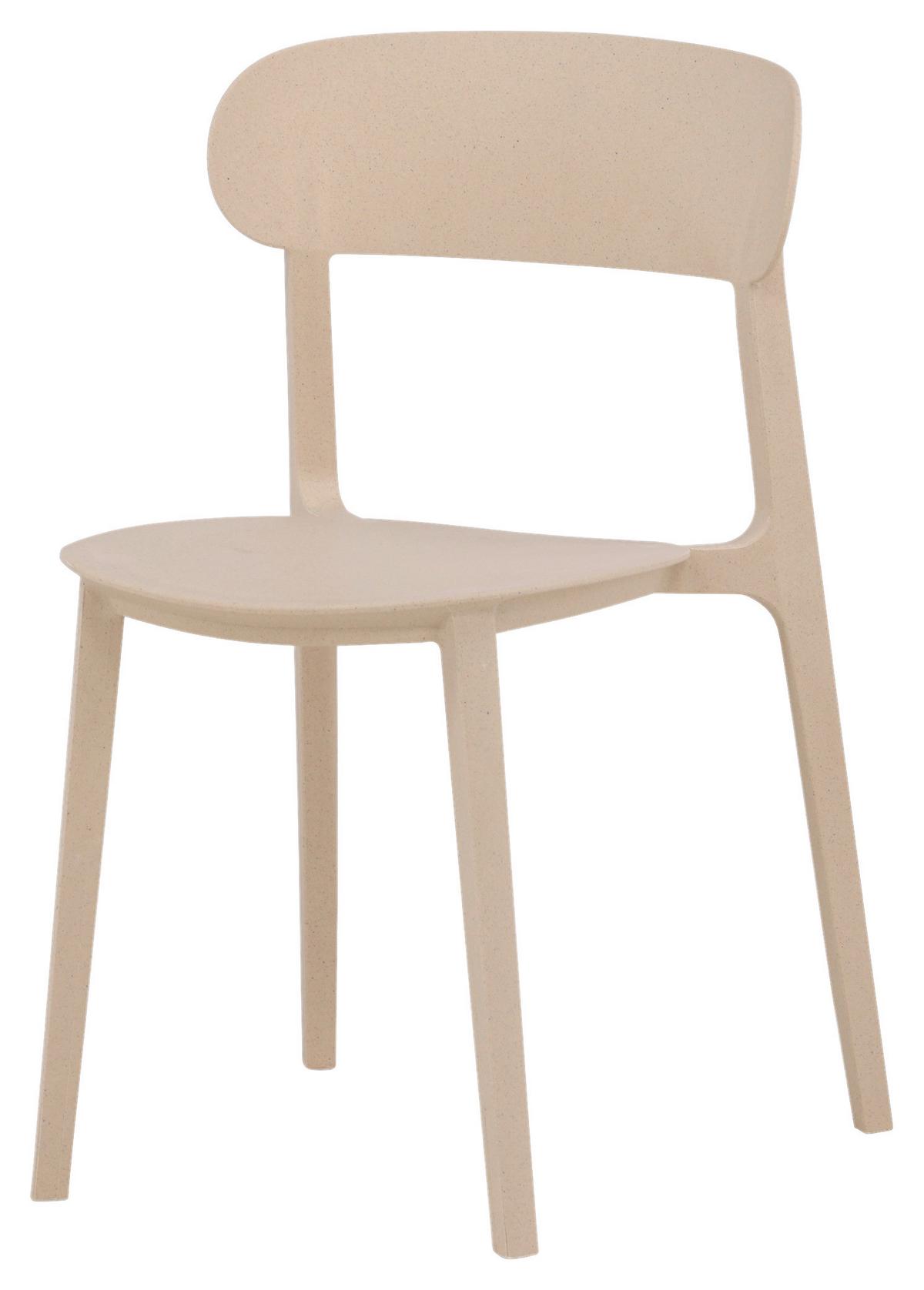 Stuhl-Set Åstol - Beige, Design, Holz/Kunststoff (50/78,5/52cm) - Livetastic