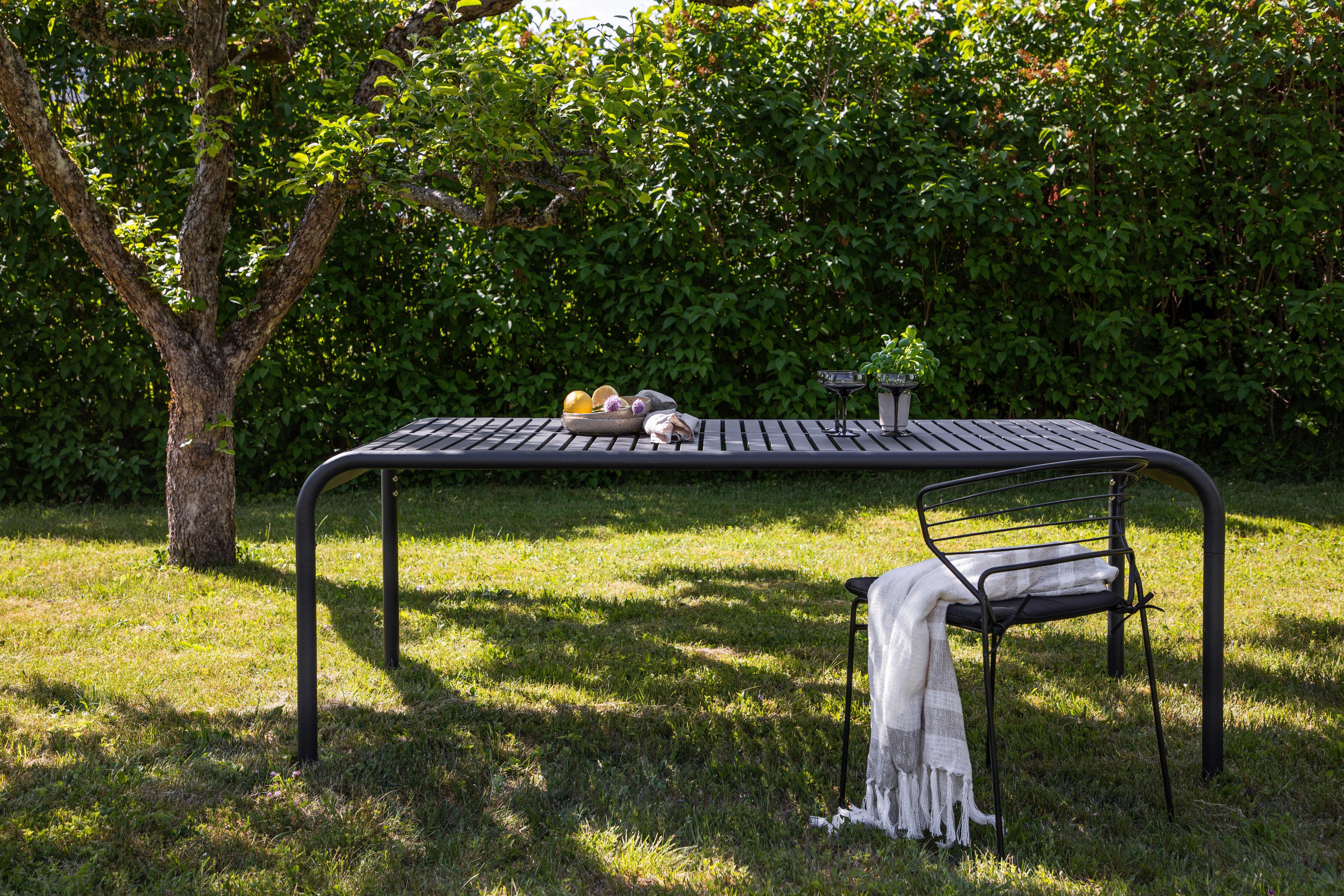 Gartentisch Borneo - Schwarz, Basics, Metall (200/100/75cm)