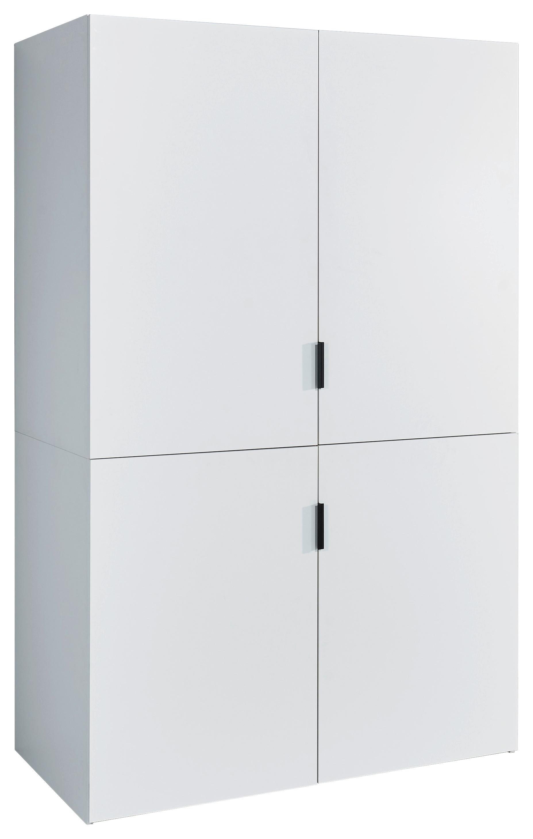 Minikuchyňa Heidelberg šírka 124 cm, bez spotrebičov - čierna/biela, kov/kompozitné drevo (124/200/70cm)