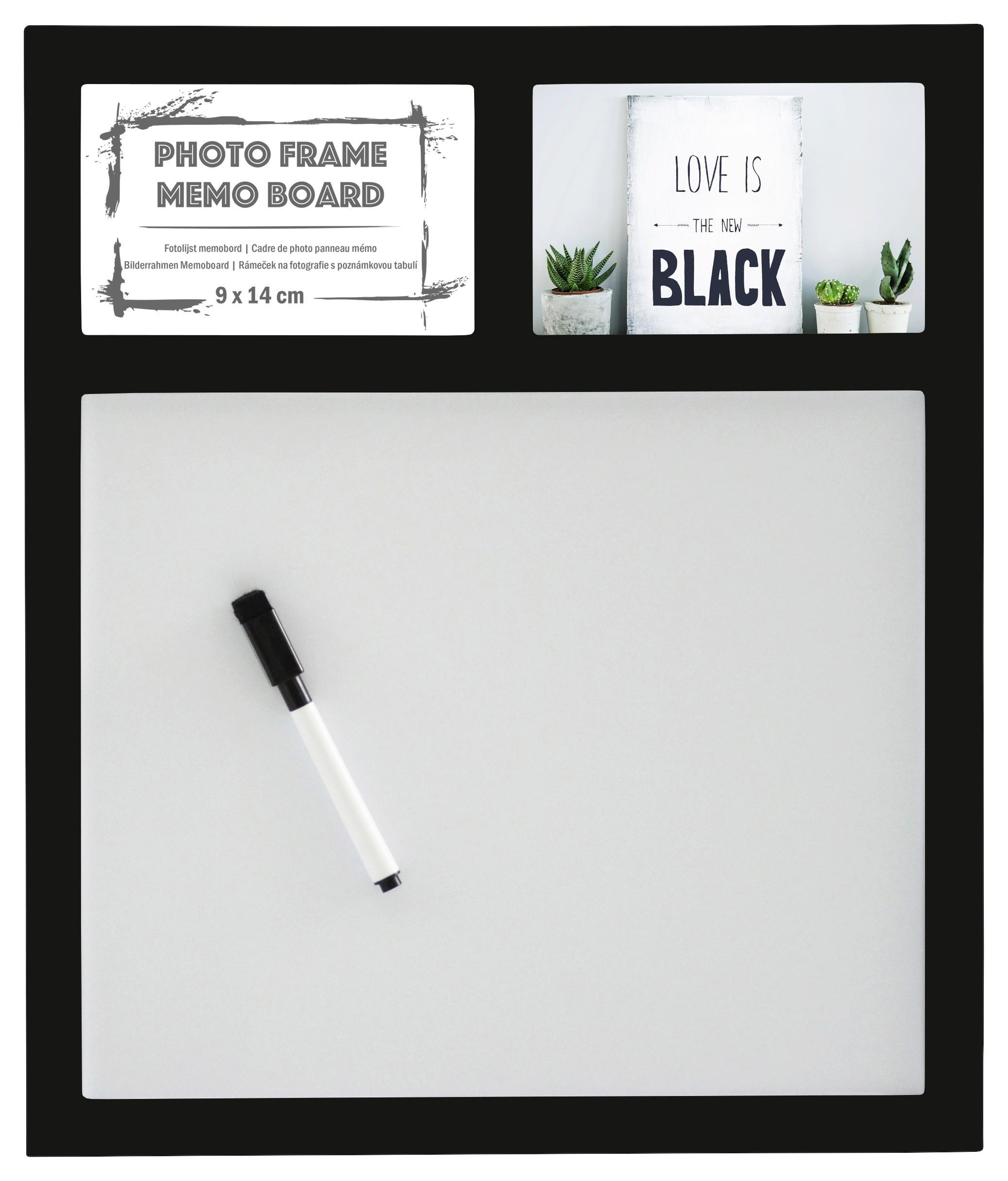 Tábla Josepha - Fehér/Fekete, Design, Műanyag/Üveg (34/40/1,8cm)