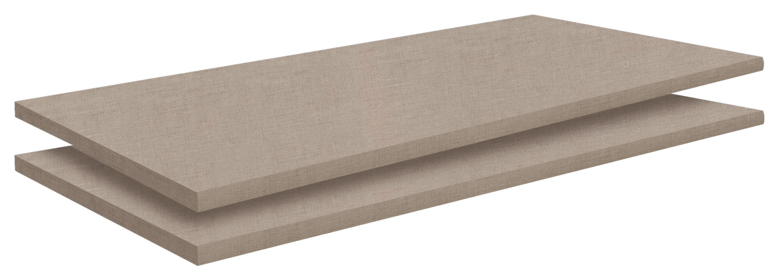 Einlageböden Fifty 2er-Set 98x50 cm - Grau, KONVENTIONELL, Holzwerkstoff (98/2,2/50cm) - Luca Bessoni