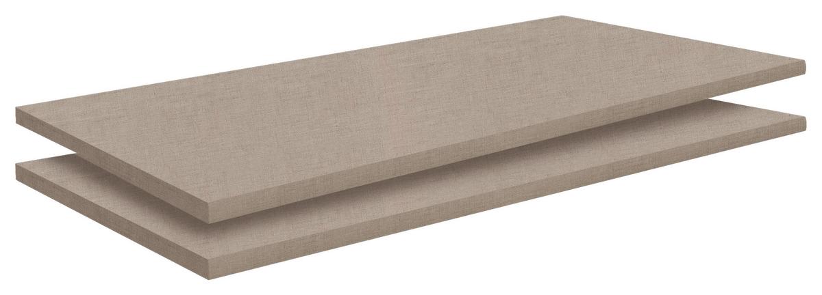 Einlegeböden Fifty 2er-Set 79x50 cm - Grau, KONVENTIONELL, Holzwerkstoff (79/2,2/50cm) - Luca Bessoni